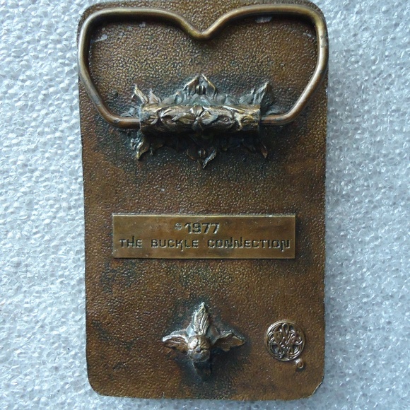 Vintage 1977 F-15 War Eagle Fighter Jet Usaf Air Force Belt Buckle - Picture 4 of 5